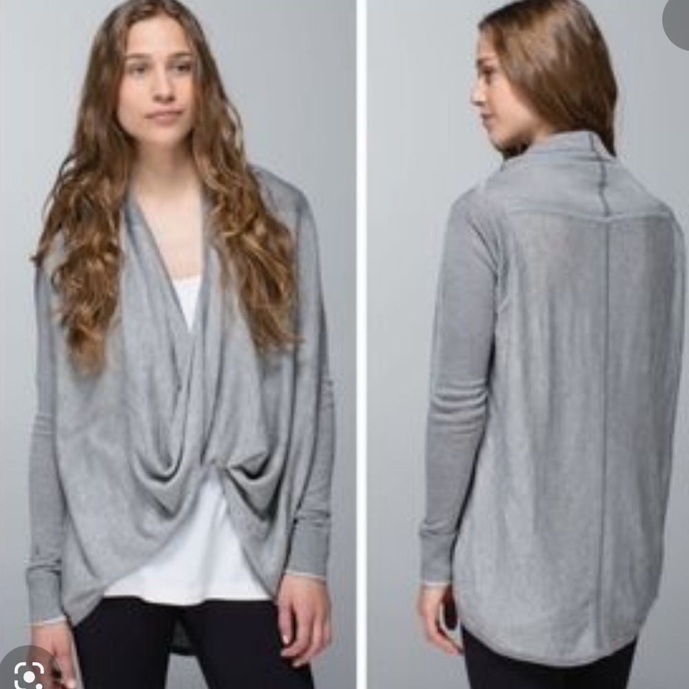 LULULEMON Athletica Icon Twist Twisted Front Sweater Top size 2
